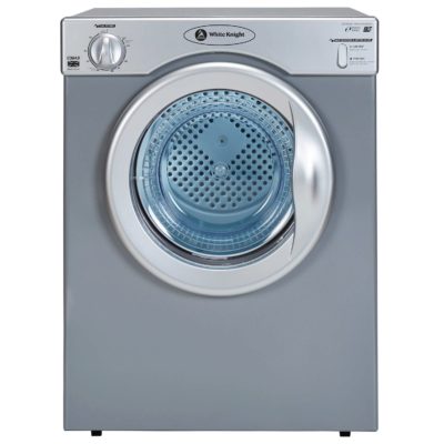 White Knight C39AS 3.5kg Compact Vented Tumble Dryer in Silver White Knight C39AS 3.5kg Compact Vented Tumble Dryer in Silver